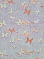 Cotton World Deca svítí ve tmě 150x200 fluorescenční motýlově růžová