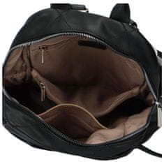 David Jones Trendový dámský koženkový batoh Chara, černá