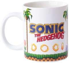 CurePink Keramický hrnek Sonic The Hedgehog: Retro (objem 350 ml)