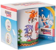 CurePink Keramický hrnek Sonic The Hedgehog: Retro (objem 350 ml)