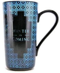 CurePink Keramický latte hrnek Game of Thrones|Hra o Trůny: Winter Is Coming (objem 500 ml)