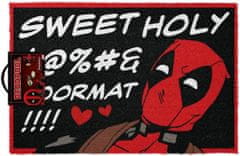 CurePink Rohožka Marvel|Deadpool: Sweet Holy (60 x 40 cm)