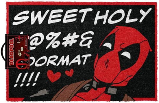 CurePink Rohožka Marvel|Deadpool: Sweet Holy (60 x 40 cm)