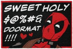 CurePink Rohožka Marvel|Deadpool: Sweet Holy (60 x 40 cm)