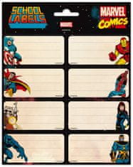 CurePink Poznámkové nálepky Marvel|Avengers: Heroes Set 16 kusů (kus 8 x 4 cm|set 16 x 20 cm)