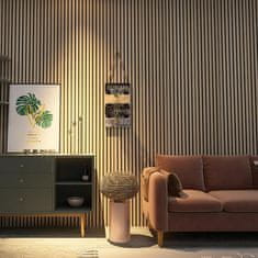 HOME & MARKER® Tapeta na zeď, Dekorace na zeď, Samolepka na zeď se vzhledem přírodního dřeva (300 x 45cm) | LINEWALL