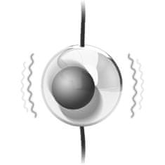 XSARA Dlouhý orgasmový řetízek vibrační kuličky ke stimulaci anusu nebo vagíny stříbrný - 72278326
