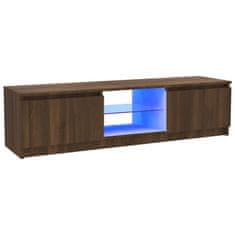 Vidaxl TV skříňka s LED osvětlením hnědý dub 120 x 30 x 35,5 cm