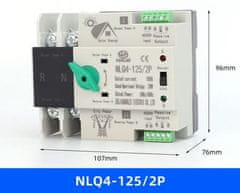 HADEX Automatický přepínač sítí - napájení 2P 230V 16A - NLQ4-125/2P pro FVE