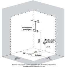 BPS-koupelny Hydromasážní box HYD-Giorgia 100 SA Bílý, 100x100 se saunou