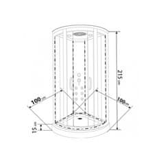 BPS-koupelny Hydromasážní box HYD-Borgio 100, 100x100