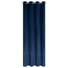 Eurofirany Záclona připravená na očka ARIADNA 140x250 Eurofirany navy blue velvet zdobené diamanty