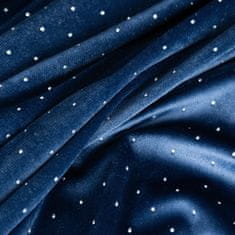 Eurofirany Záclona připravená na očka ARIADNA 140x250 Eurofirany navy blue velvet zdobené diamanty