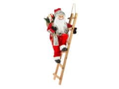 LAALU.cz Santa s žebříkem červený 65 cm