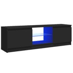 Vidaxl TV skříňka s LED osvětlením černá 120 x 30 x 35,5 cm