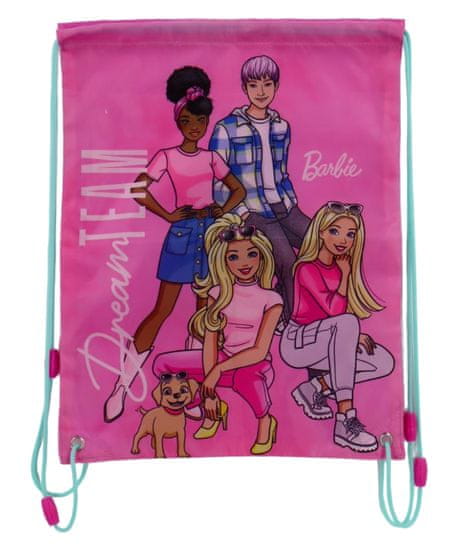 CurePink Batoh pytlík gym bag Barbie: Tým snů (31 x 42 cm)