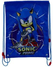 CurePink Batoh pytlík gym bag Sonic Prime: Pěst (31 x 42 cm)