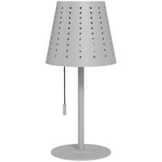 OUTSUNNY Venkovní Solární Stolní Lampa Led, Bateriová, Stmívatelná, Ip44 Voděodolná, Přenosná, Světle Šedá, Pro Noční Osvětlení A Stůl 