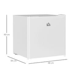 HOMCOM Mini Mraznička 46L Volně Stojící Mrazicí Box 65W Elektrický Minimrazák S Boxem Na Led 0 Až 8°C Regulace Teploty 48 X 44 X 49 Cm Bílá 