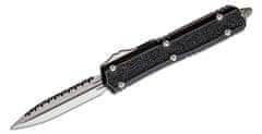 Microtech 206-12S Makora Full Serrated automatický nůž 8,3 cm, Stonewash, černá, hliník