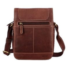 Diviley Pánská kožená crossbody Atrey-5, hnědá