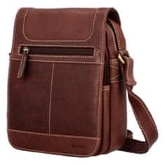 Diviley Pánská kožená crossbody Atrey-5, hnědá