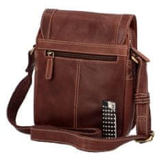 Diviley Pánská kožená crossbody Atrey-5, hnědá