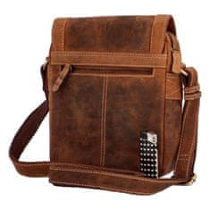 Diviley Pánská kožená crossbody Atrey-2, hnědá