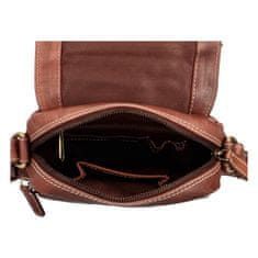 Diviley Pánská kožená crossbody Atrey-5, hnědá