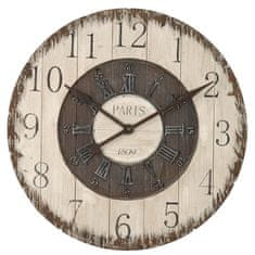 Clayre & Eef dřevěné nástěnné hodiny PARIS 1809 4KL0049, 80 cm