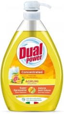 DUAL POWER DUAL power concentrted prostředek na mytí nádobí s pumpičkou AGRUMI 1L