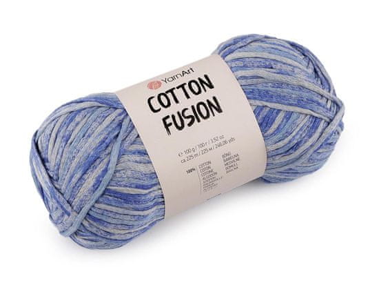 Kraftika 1ks (3645) modrá světlá bavlněná pletací příze cotton