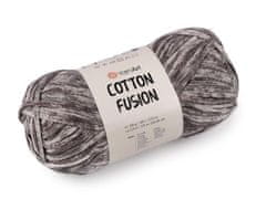 Kraftika 1ks (3640) šedá bavlněná pletací příze cotton fusion 100 g,