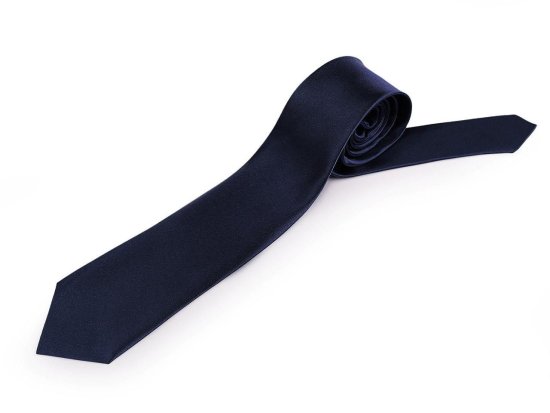 Kraftika 1ks (154) modrá tmavá saténová kravata jednobarevná