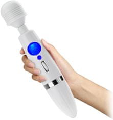 XSARA Výkonný stimulátor klitorisu 7990 vibrací/minutu kouzelná hůlka vibrátor lcd - 9 funkcí + regulace intenzity - 74007887
