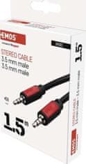 Emos JACK kabel 3,5mm stereo, vidlice - 3,5mm vidlice 1,5m