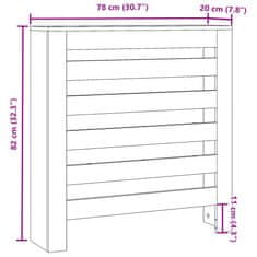 Vidaxl Kryt na radiátor betonově šedý 78 x 20 x 82 cm kompozitní dřevo