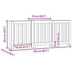 Vidaxl Kryt na radiátor bílý 205 x 21,5 x 83,5 cm kompozitní dřevo