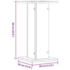 Vidaxl Stojany na reproduktory 2 ks dub sonoma 30x30x60 cm kompozit