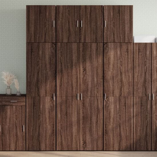 shumee vidaXL Skříň highboard hnědý dub 80 x 42,5 x 249 cm kompozitní dřevo