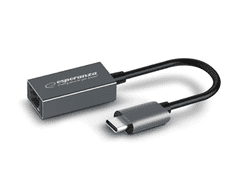 Esperanza Síťová karta Esperanza ENA102, adapter ethernet RJ45 na USB-C, gigabit