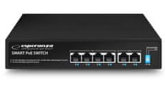 Esperanza Switch Esperanza Goliath ENS107, 10/100/1000Mbps, 4PoE+2, 65W