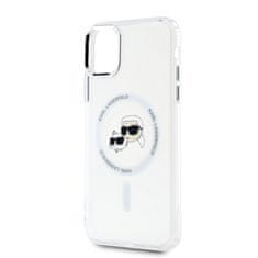 Karl Lagerfeld  IML K&amp;CH Heads Metal Frame MagSafe Zadní Kryt pro iPhone 11 Transparent