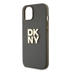 DKNY Zadní Kryt PU Leather Stack Logo Wrist Strap pro iPhone 13 Green