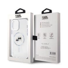 Karl Lagerfeld  IML K&amp;CH Heads Metal Frame MagSafe Zadní Kryt pro iPhone 12/12 Pro Transparent