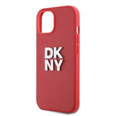 DKNY Zadní Kryt PU Leather Stack Logo Wrist Strap na iPhone 13 Pink