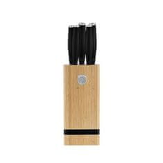 Berlingerhaus BH-2971 se stojanem Bamboo Matt black Collection 6 ks