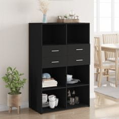 Vidaxl Skříň highboard černá 80 x 42,5 x 124 cm kompozitní dřevo