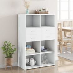 shumee vidaXL Skříň highboard bílá 80 x 42,5 x 124 cm kompozitní dřevo