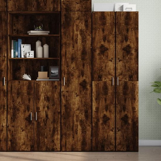 shumee vidaXL Skříň highboard kouřový dub 40 x 42,5 x 185 cm kompozitní dřevo